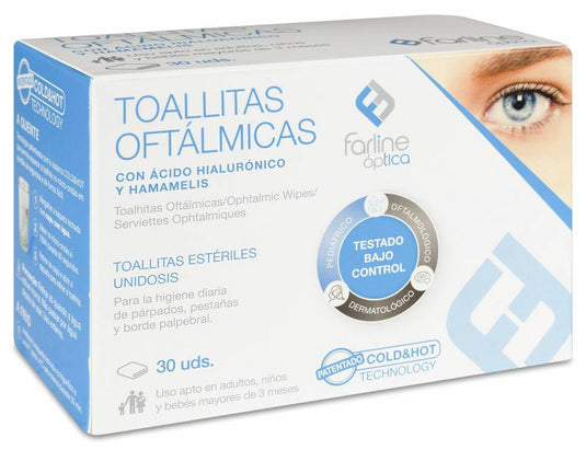 FARLINE TOALLITAS OFTALMICAS AH COLD&HOT 30 UNIDADES