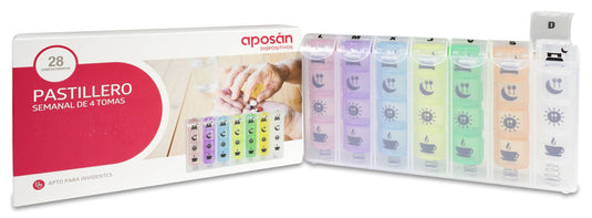 Pastillero Semanal Aposan 4 Tomas 1 Unidad