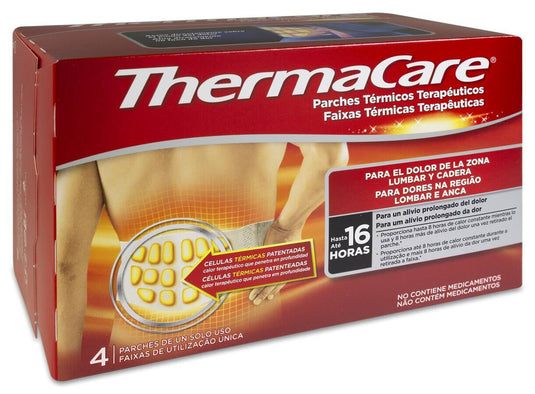 Thermacare Parche Termico Zona Lumbar Cadera 4 Parches