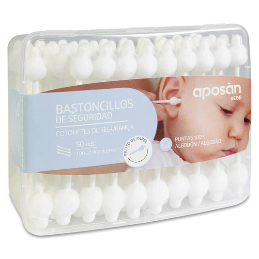 Bastoncillos Oidos De Seguridad Aposan Bebe 50 Unidades