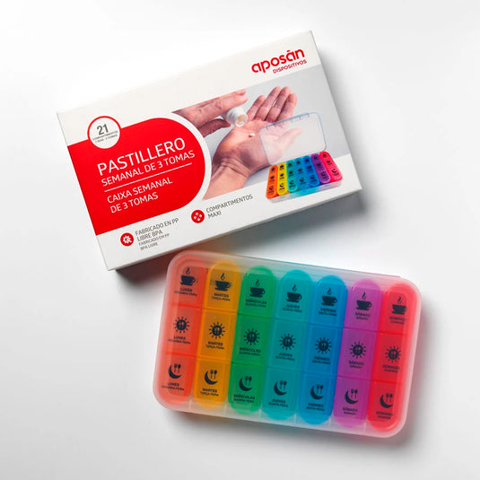 Pastillero Semanal Aposan 3 Tomas 1 Unidad