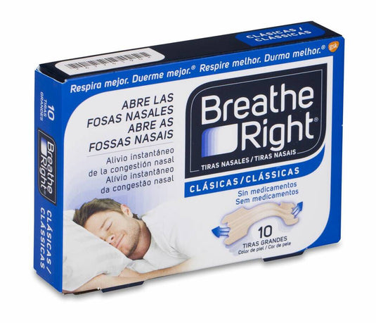 Breathe Right Clasicas Tira Adh Nasal 10 Unidades