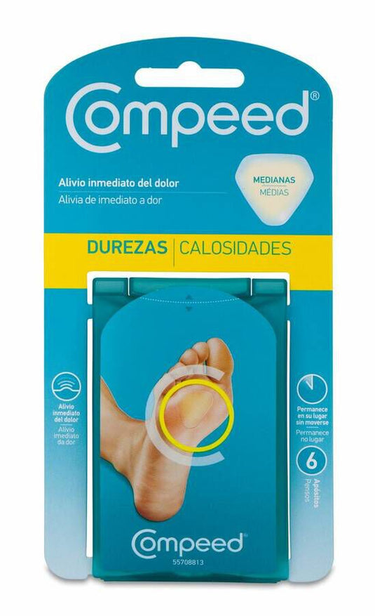 Compeed Durezas Hidrocoloide Talla Mediana 6 Unidades