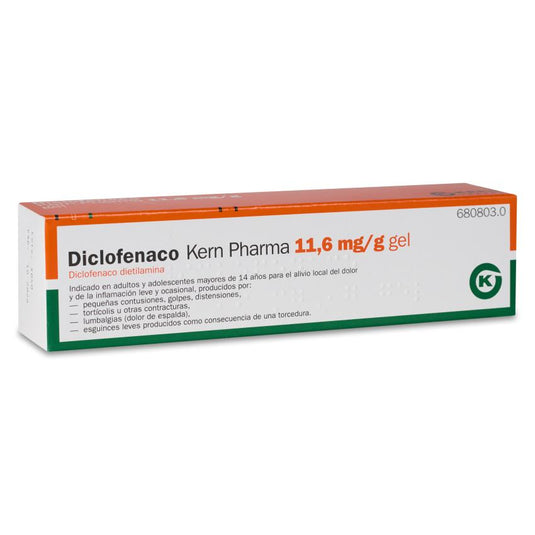 Diclofenaco kern pharma 11,6 mg/g gel cutaneo 1 tubo 60 g