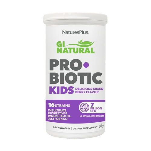 Natures Plus Gi Natural Probiotic Kids 30 Comp Masticables