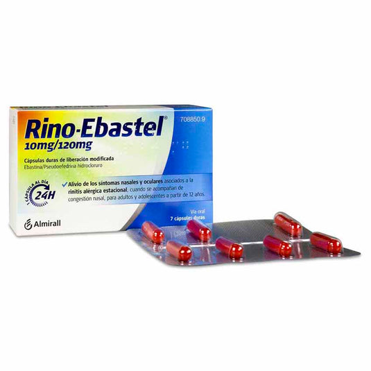 Rino-ebastel 10 mg/120 mg 7 capsulas liberacion modificada