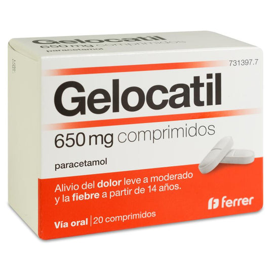 GELOCATIL 650 mg 20 COMPRIMIDOS