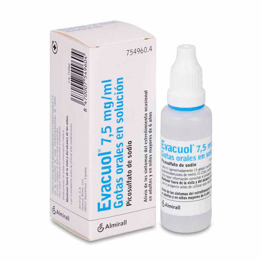 Evacuol 7,5 mg/ml gotas orales en solucion 1 frasco 30 ml
