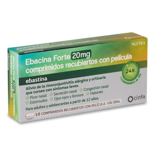 EBACINA FORTE 20 mg 10 COMPRIMIDOS RECUBIERTOS