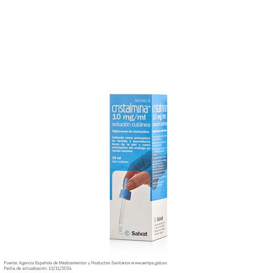 Cristalmina 10 mg/ml solucion cutanea 1 frasco 25 ml