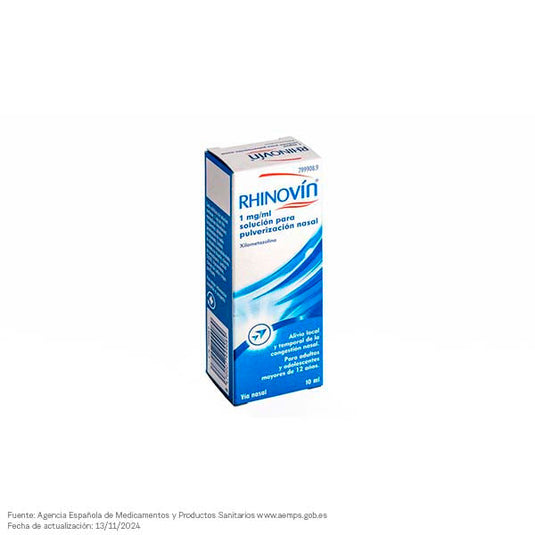 Rhinovin 1 mg/ml solucion para pulverizacion nasal 1 frasco 10 ml