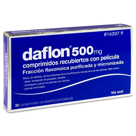 DAFLON 500 mg 30 COMPRIMIDOS RECUBIERTOS