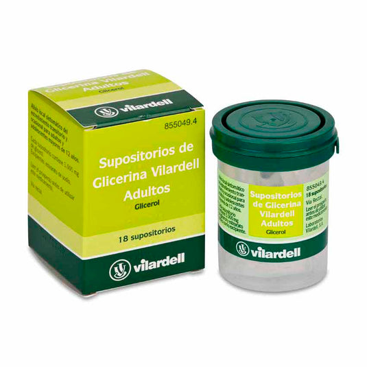 SUPOSITORIOS DE GLICERINA VILARDELL ADULTOS 3 g 18 SUPOSITORIOS