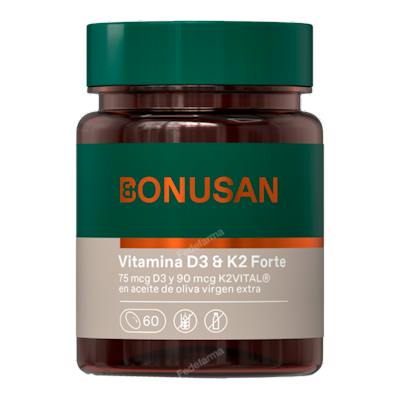 BONUSAN VITAMINA D3+K2 FORTE 60perlas