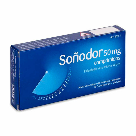 Soñodor difenhidramina 50 mg 16 comprimidos