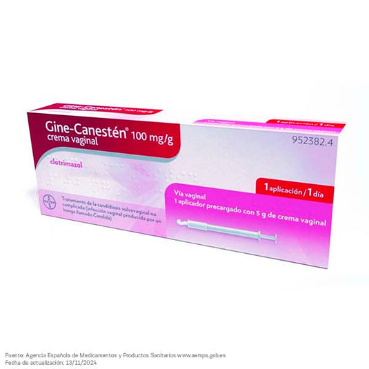 Gine-canesten 100 mg/g crema vaginal 1 tubo 5 g