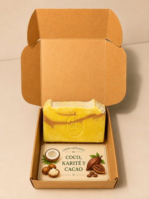 Jabón de COCO, KARITÉ y CACAO