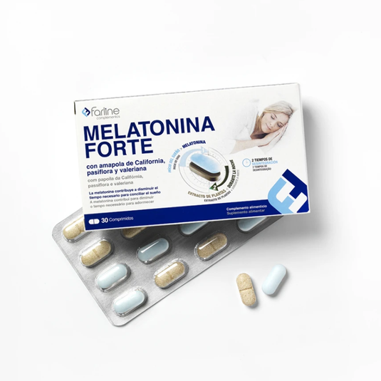 Farline complementos melatonina forte con amapola de california, pasiflora y valeriana 30 comprimidos
