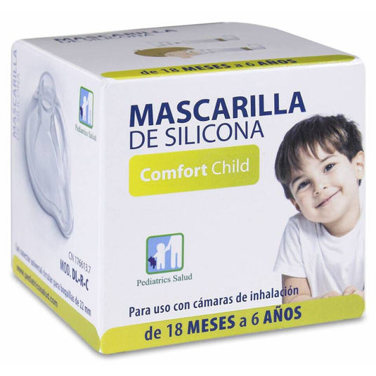 Mascarilla De Silicona Pediatrics Salud 18 Meses A 6 Años 1 Unidad Dl-r-c