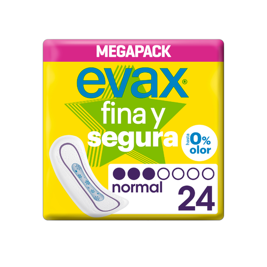 Evax Fina Y Segura Normal Sin Alas 24 Unidades