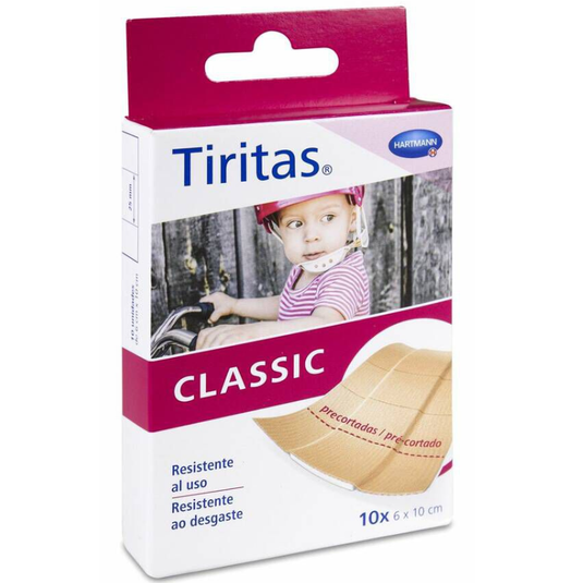 Tiritas Classic Aposito Adhesivo 10 Unidades 10 cm x 6 cm 10 U Precortadas