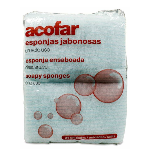 Acofar Esponja Enjabonada Desechable 24 Esponjas
