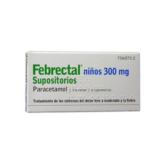 Febrectal niños 300 mg 6 supositorios