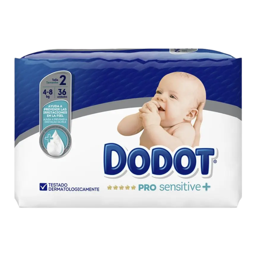 Pañal Infantil Dodot Pro Sensitive Talla 2 4-8 Kg 36 Unidades