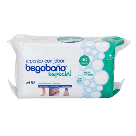 Begobaño Esponja Enjabonada Desechable 30 Esponja