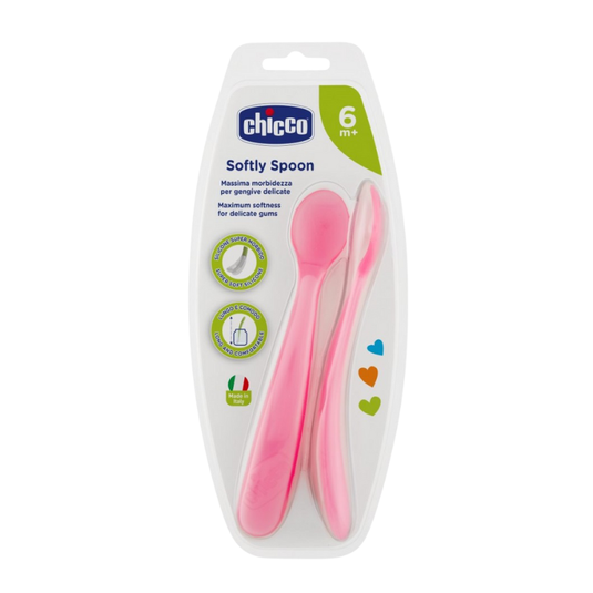 Cuchara Silicona Chicco Rosa