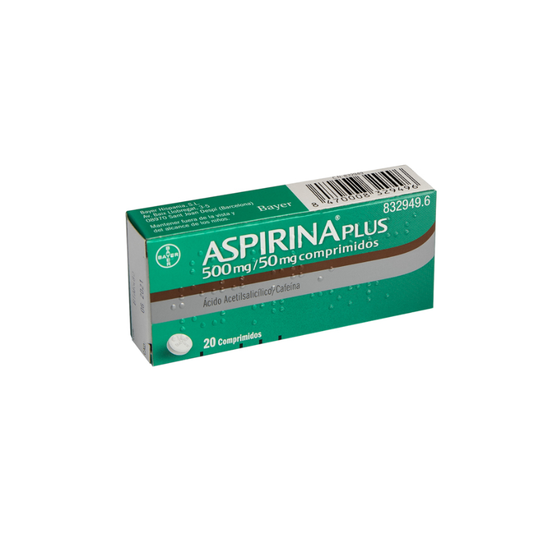 Aspirina plus 500 mg/50 mg 20 comprimidos