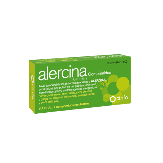 ALERCINA 10 mg 7 COMPRIMIDOS RECUBIERTOS