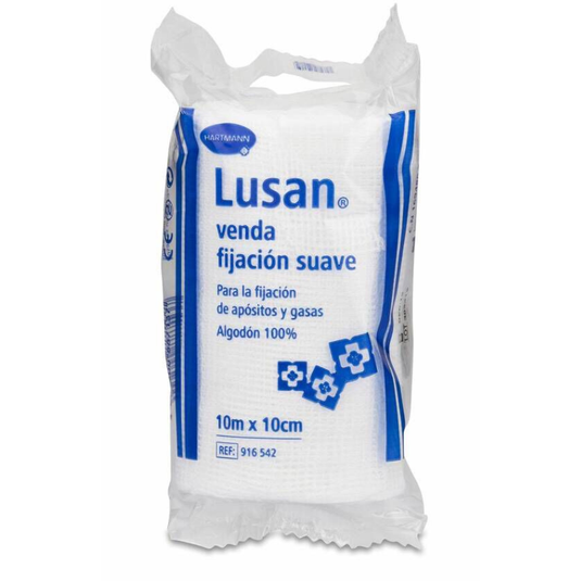 Venda De Gasa Hidrofila Cambric Lusan Fijacion Suave 1 Unidad 10 cm x 10 cm