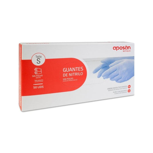 Guantes De Nitrilo Aposan Botiquin 50 Unidades Talla S