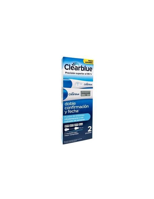 Test De Embarazo Ultratemprana + Test De Embarazo Con Indicador De Semanas Clearblue 2 Unidades Pack